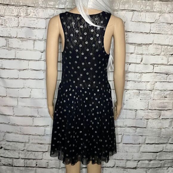 Free People Lace/Sheer Upper Polka Dot Tulle Dress Size Medium - Picture 5 of 7